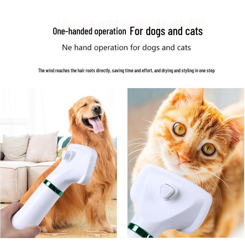 Silent Portable Mini Pet Hair Comb for Drying