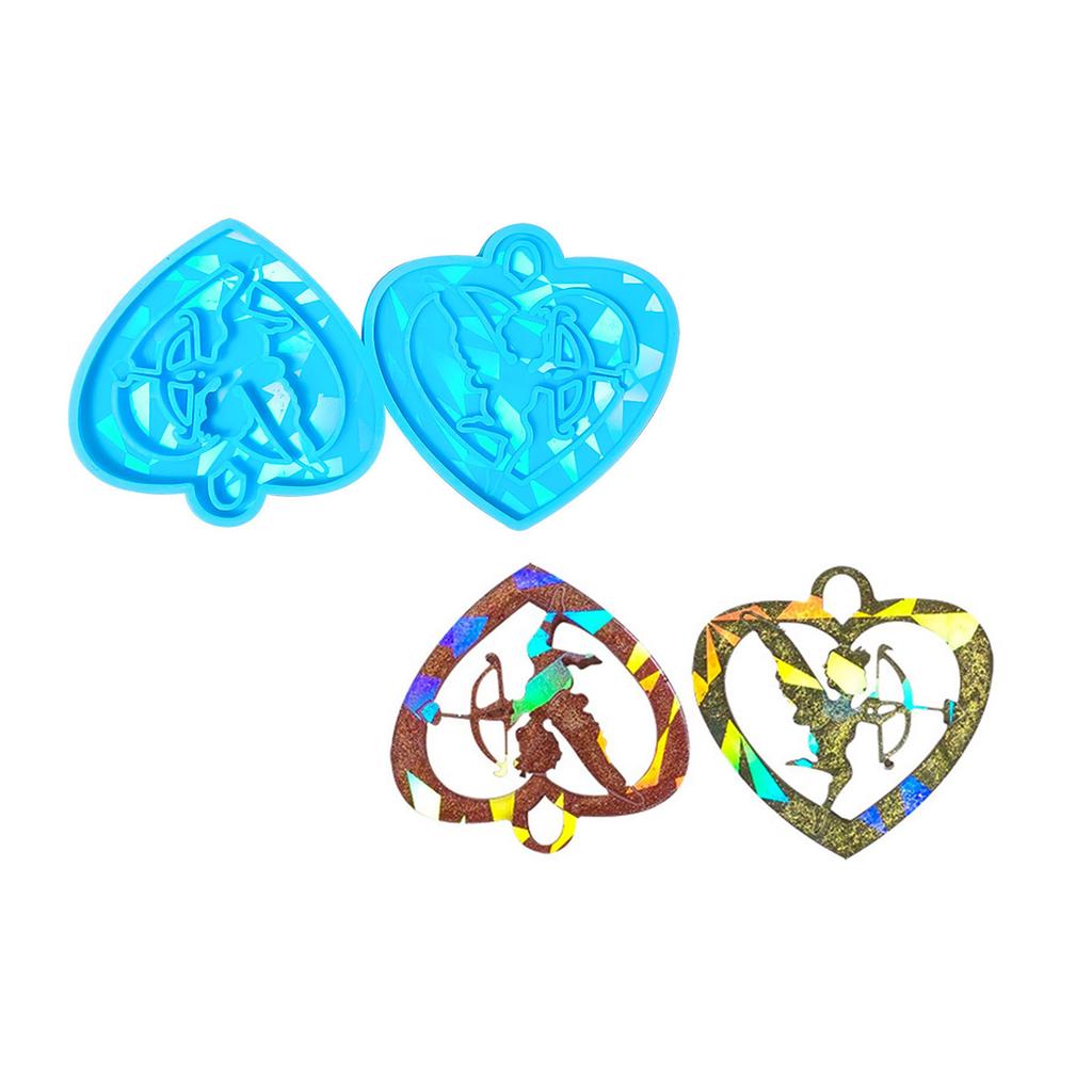 Herz Kirschform Handgemachte Ohrring Anhänger Silikonform DIY Holographische Harzform für DIY Schlüsselanhänger Schmuck Handwerk