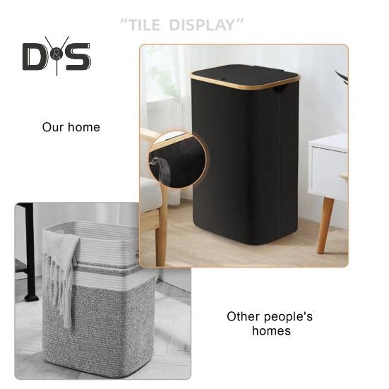 Laundry Hamper with Inner Pocket Large Capacity Moisture-Resistant Foldable Design Dirty Clothes Hamper Slim Laundry Basket
