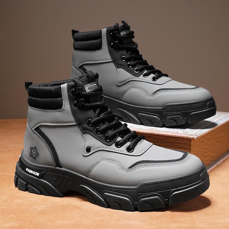 

Обувь мужская новая зимняя рабочая обувь нескользящая и износостойкая ботинки Мартин с высоким берцем повседневная мужская обувь 44 [Default shoe box]