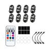 1/2/4/6/8pcs LED Emergency Warning Lights with Remote Control 8 Color Wireless LED Strobe Light USB Charging Waterproof