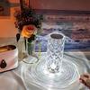 In Stock Luxury Rose Crystal Touch Lamp - Decorative Night Light for Bedroom