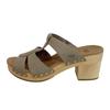 Wood Sole Sandals Wool Wool Sandals Brown Wool Used