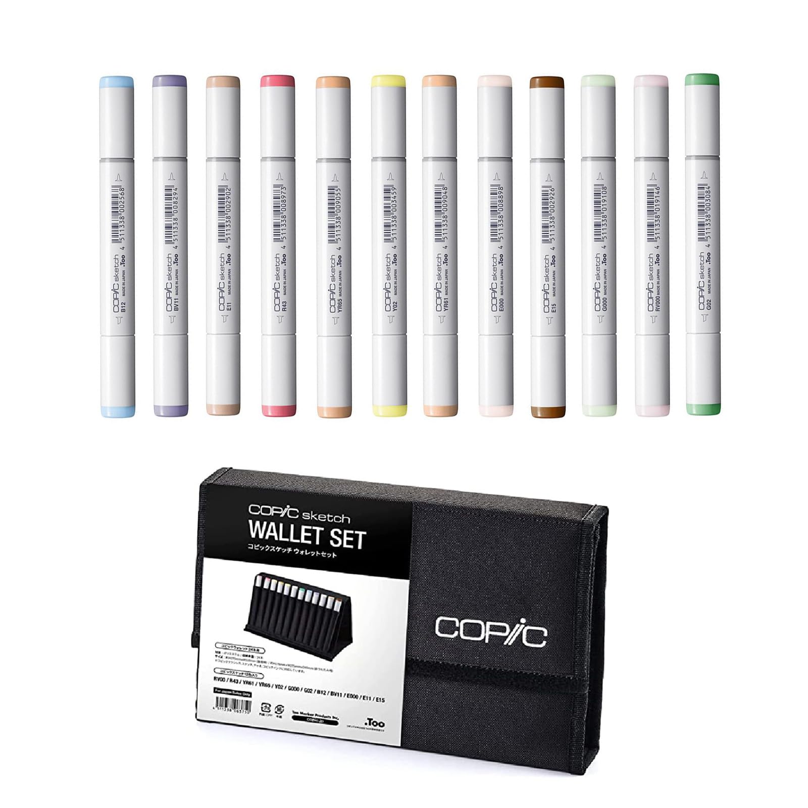 

for those who want to draw Copic Too Sketch 12B Wallet Set Illustration Marker Pens [Recommended outdoors] - Multi-color Markers, Markers,