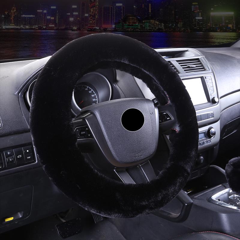 Universal Cute Korean Imitation Rabbit Fur Steering Wheel Cover for Winter