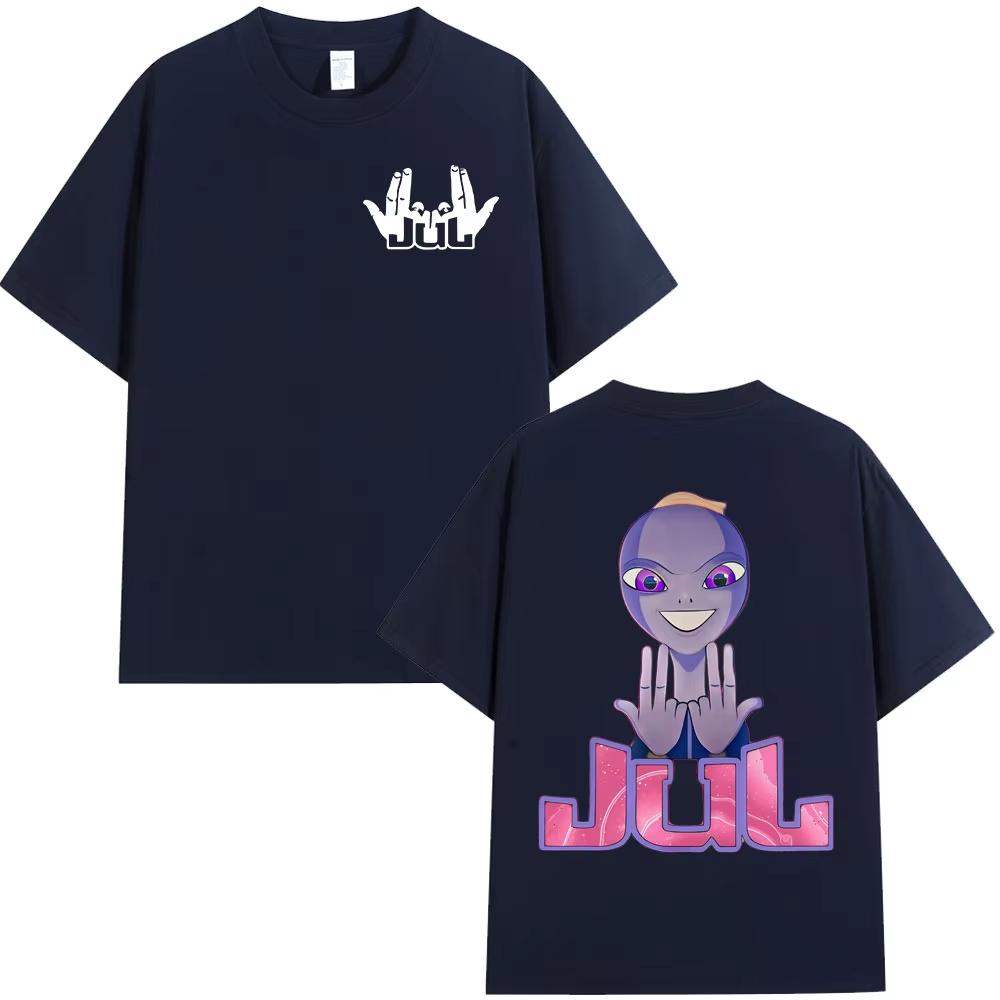 Rapper Jul Graphic T Shirt Men Women Clothing Fashion Hip Hop Vintage T-shirts Casual Cotton Cozy Short Sleeve Oversized T-shirt