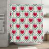 Watermelon Shower Curtain Tropical Fruit Pattern Bathroom Decor Beach Themed Backdrop Waterproof Fabric Washable Home Decor