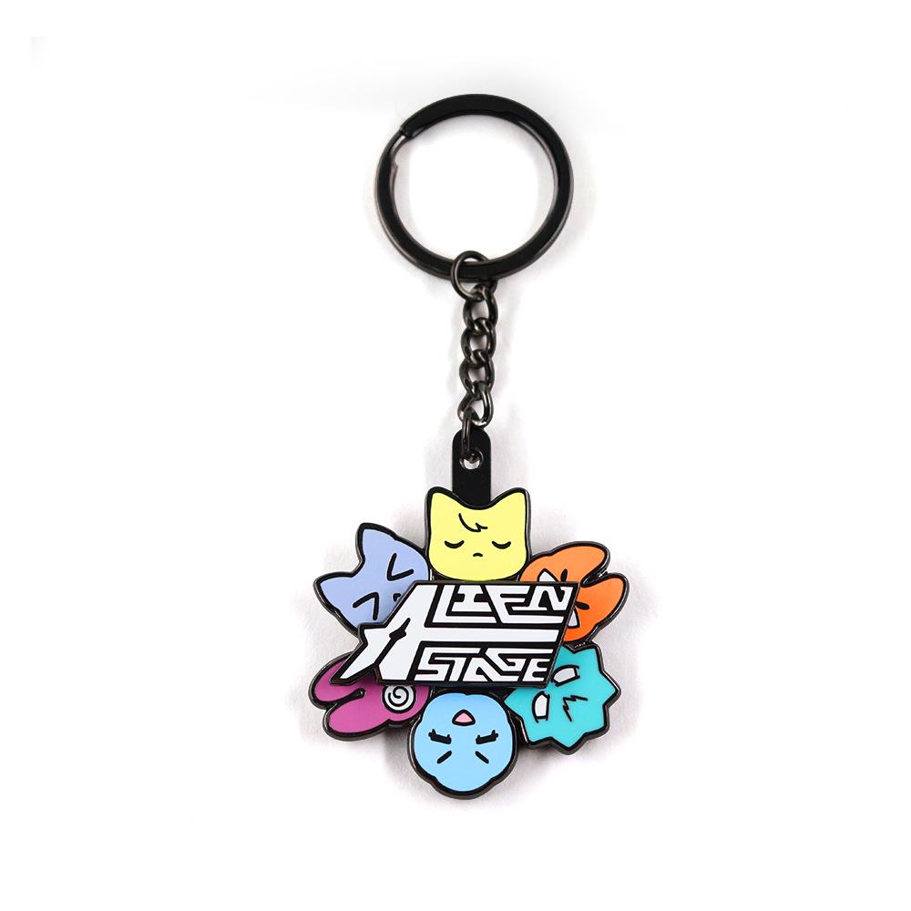 

Alien Stage Colorful Kitten Rotating Enamel Keychain Pendant Gift