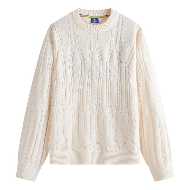 

NVG·YOUNG Men s Italian Little Sailboat Cable Knit Wool Blend Sweater 2XL