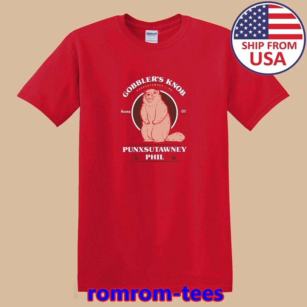 Groundhog Day Gobbler s Knob Punxsutawney Phil Red Size S-5XL 2XL