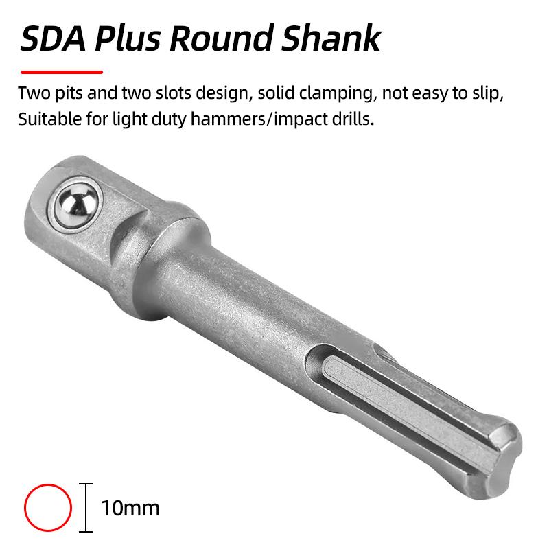 1/4"3/8"1/2" SDS Plus Socket Driver Drill Quick Change Hex Extension Adaptors Connector Hammer Drilling Bit Nut Impact Head Tool