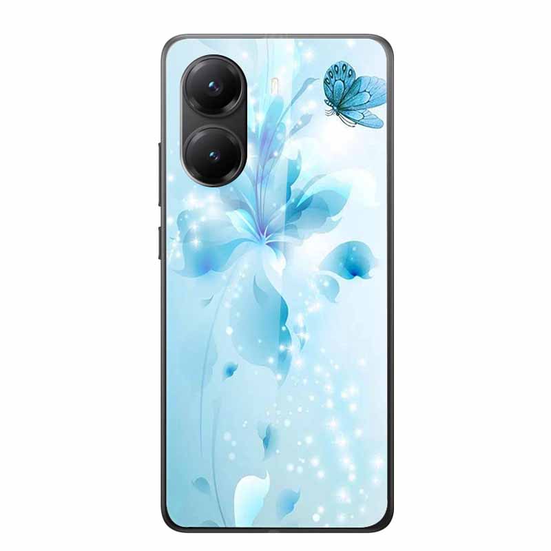 For Poco X7 Pro Glass Case Luxury Phone Back Capa Case for PocoX7pro X 7 Pro Hard Tempered Shield Animals Cartoon Lovely Cover