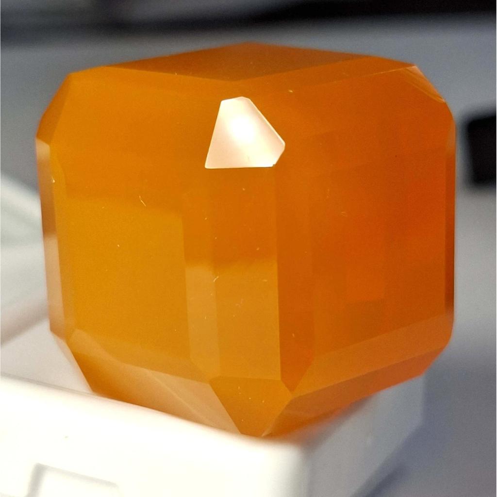 Cube Cut Natural Welo Opal Orange 121-123 Ct Fabulous Certified Loose Gemstone