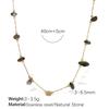 Colorful gravel boho style necklace bracelet irregular jewelry set for women