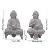 Buddhas Statue with Solar Light Home Garden Decors Sitting Meditating Buddhas Figurines for Outdoor Yard Lawn Ornaments