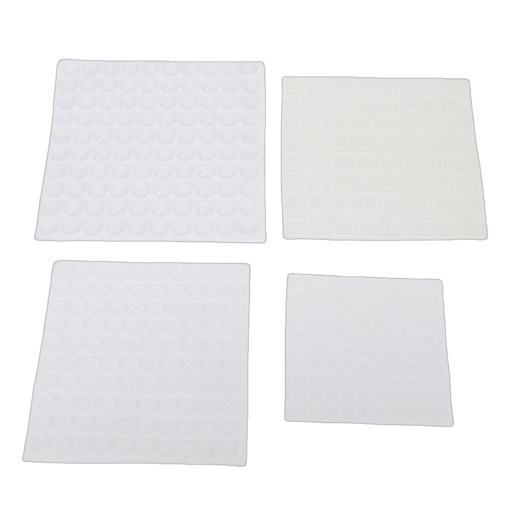 364pcs Bump Dots for Visually Impaired Assorted Shapes Low Vision Braille Stickers Silicone Raised Tactile Dots White