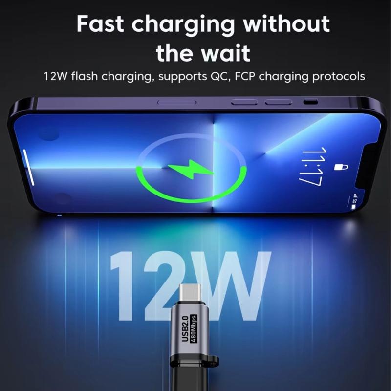 USB to Type C Connector Optional Adapers for Effortless Switching Between Devices Data Transfer and Charging Supply