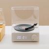 Record Player Bluetooth Speaker 3 Modes HiFi Stereo Sound Portable Wireless Turntable Speaker Alarm Clock for Bedroom