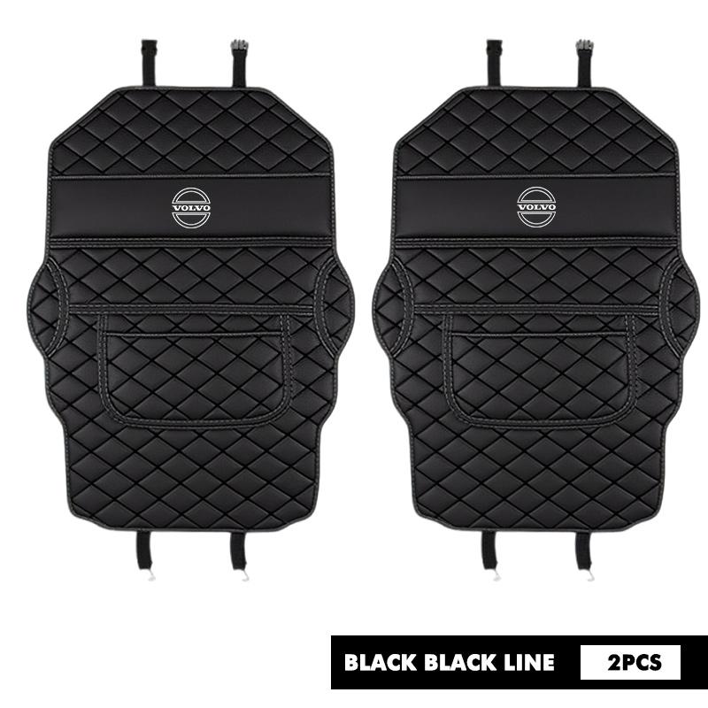 AALU1 Leather Car Back Seat Protector Seat Mud Anti-Child-Kick Pad For Volvo S60 S80 S90 C30 XC40 XC60 XC70 XC90 V40 V60 V90 T6