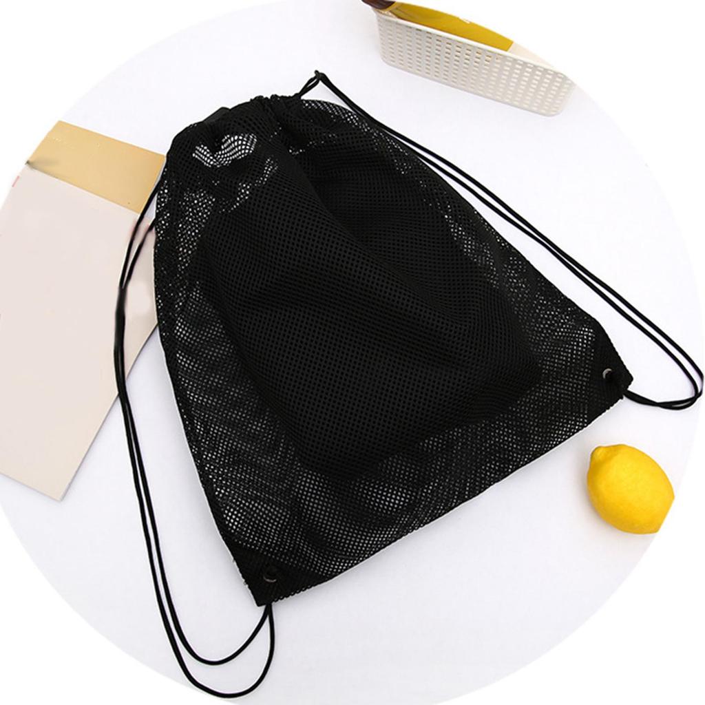 Robuster Netz-Kordelzug-Rucksacktaschen Multifunktionale Belüftete Tasche für Fußball, Fitnessstudio Sport