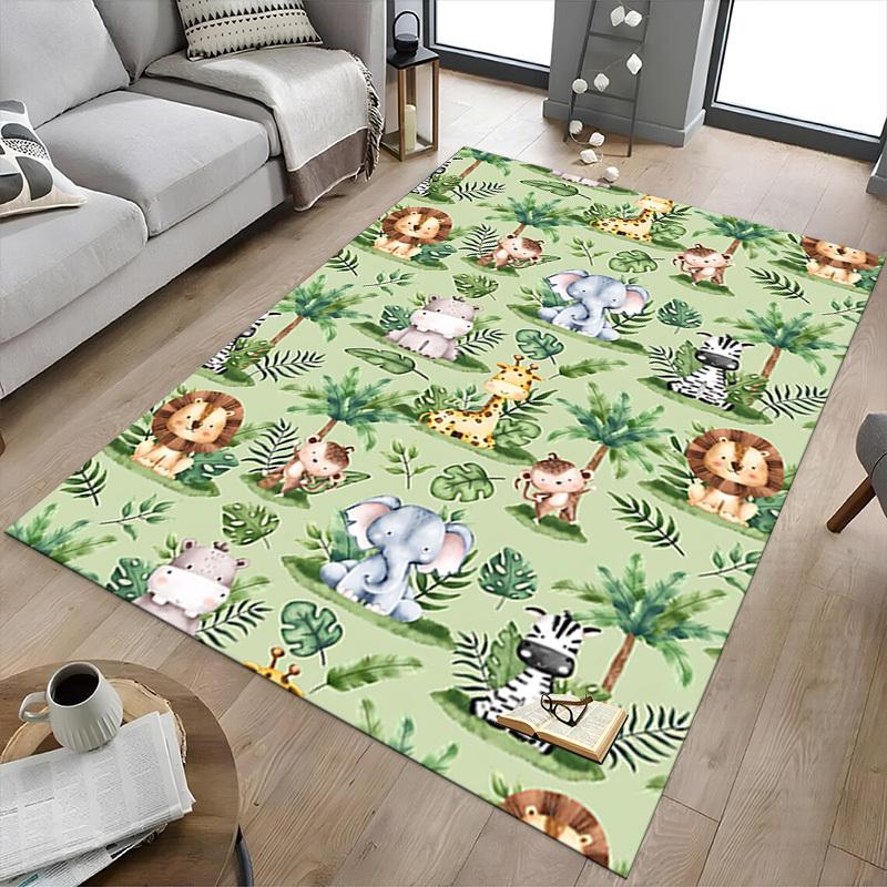 1PC jungle animals Extra Large Non Slip Floor carpet, Office, family, bedroom, Studio Large Area Rug Indoor Rugs, Vibrant Colors