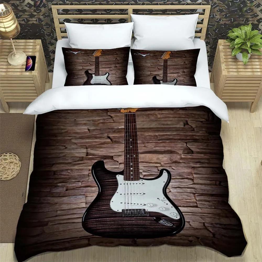 Fender Musik Gitarre Fashion 3D Printed Bedding Queen Bedding Set Customized King Size Bedding Set Soft And Comfortable