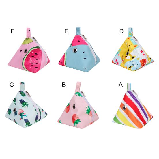 Trasportino per piccoli animali, con stampa alla moda, fori traspiranti, portatile, triangolare, per criceti, da viaggio