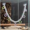 Hanging Avian Enclosure Toys Long-Lasting Avian Chewing Toy Chain Parrot Perch Chain Multi-Functional Pet Accessory Colorful