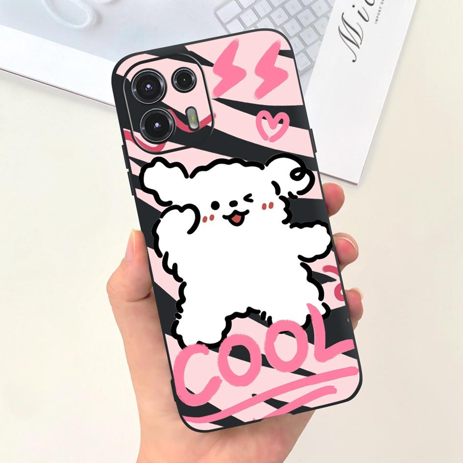 For Moto Edge 20 Lite Case  XT2139-1 Funda Fashion Painted Black Soft Silicone Protector Cover For Motorola Edge 20 Fusion Coque