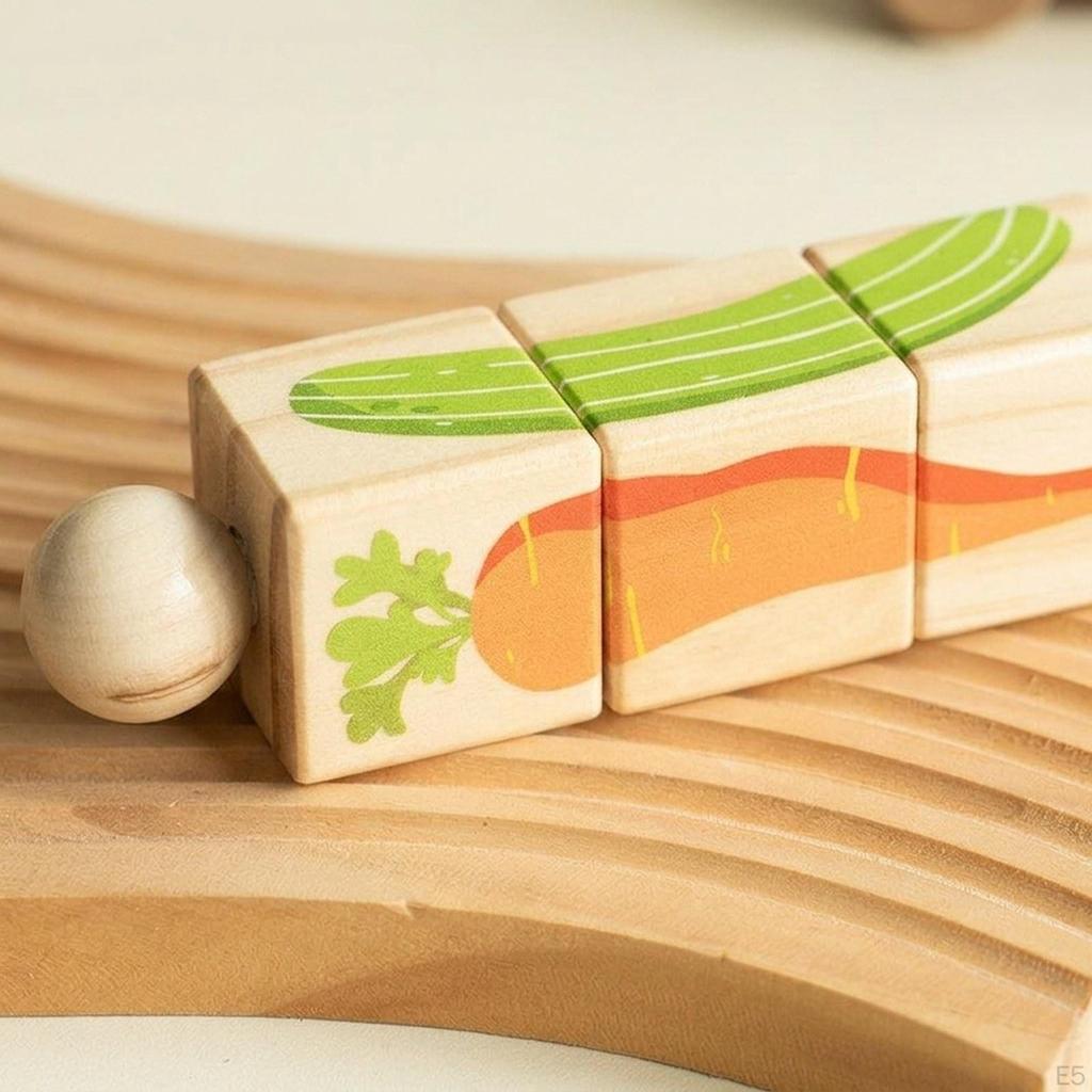 Toy Educational Puzzle Toy, Wood Construction Block, Rotating Block for Kids Birthday Gifts