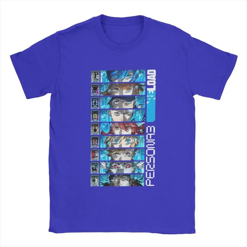 Crew Neck Plus Size Unisexs TShirts Persona 3 Reload Investigation Team 100 Cotton Tees Short Sleeve Anime The Royal P5S