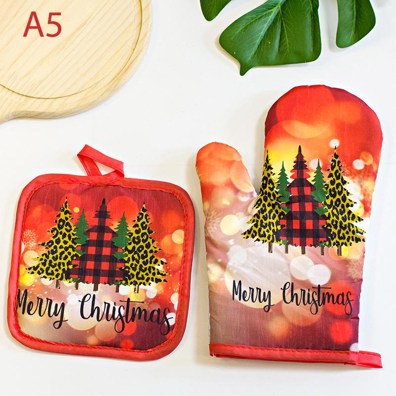 Cotton Fashion Kitchen Pad Cooking Microwave Baking BBQ Oven Potholders Oven Mitts Kitchen Gloves Mitts