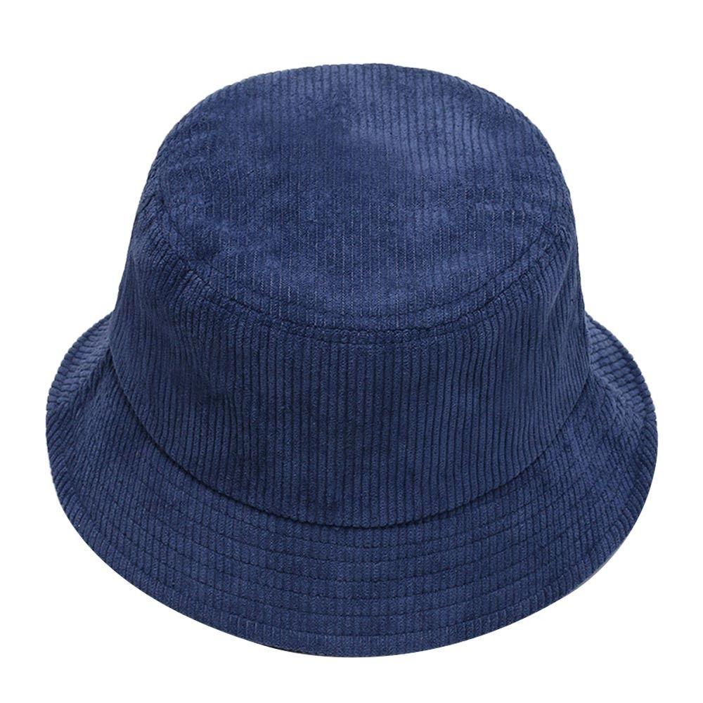 Corduroy Fisherman Cap Soft Sun Cap Outdoor Bucket Hat  Men Women