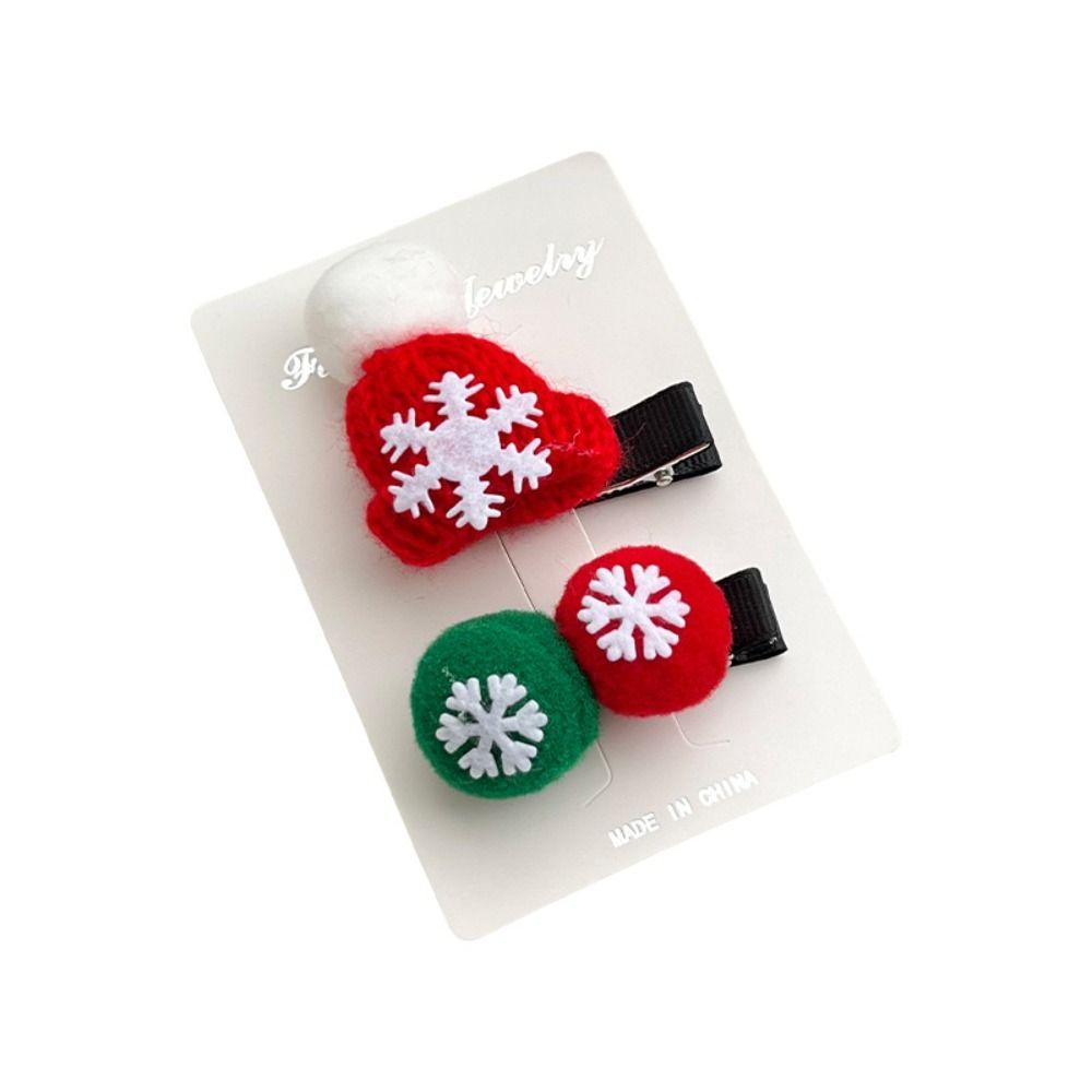 Bow Santa Claus Hairpin Christmas Hat Small Hair Clip Cute Christmas Hair Clip  Hair Accessories