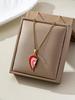 Colorful Irregular Heart Necklace: Unique Vacation-Style Drip Glaze Design