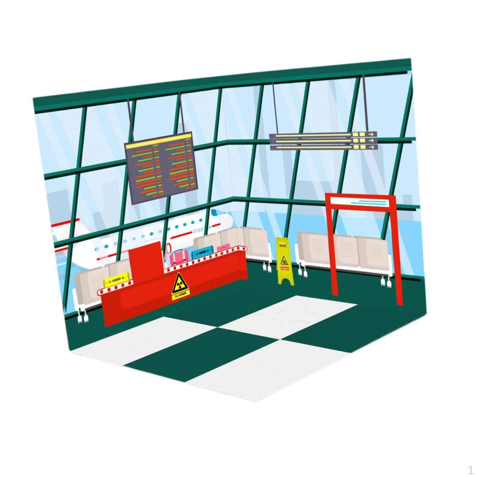 

1/6 фоновое шоу дисплей органайзер макет сцены, сцена модель транспортного средства демонстрация для действия Terminal