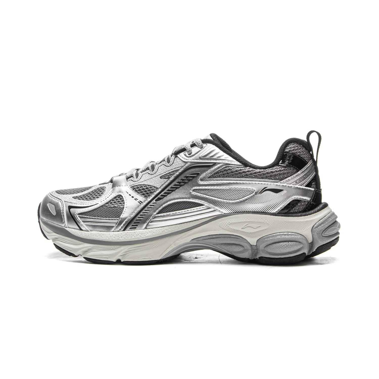 

New LiNing Boom Support Cushioning, Slip Resistant, Abrasion Resistant, Rebound Low top Running Shoes Men s Silver Gray ARXV005-3 41