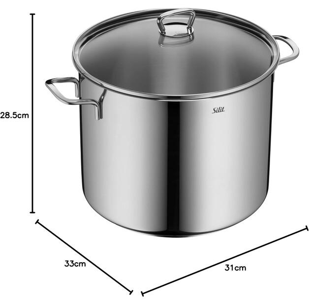 WMF Silit Soup Pot with Lid, 28 Cm, 12 L (21.0319.0912)