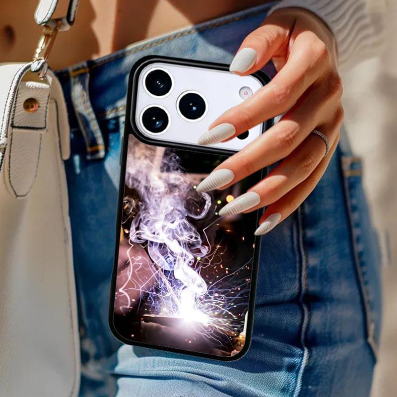 

Welder Welding Hot Metal Worker Phone Case For iPhone 17 Air 14 15 13 12 Max Cover For Apple 16e 11 Pro Max Plus Coque iPhone 16e