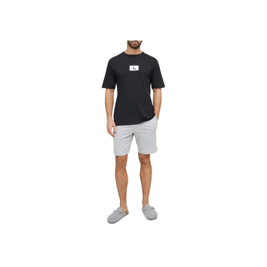 Calvin Klein Ss23 Crew Neck Pullover Letter Print Short Sleeve T-Shirt Men Tops Black 000NM2399E-UB1