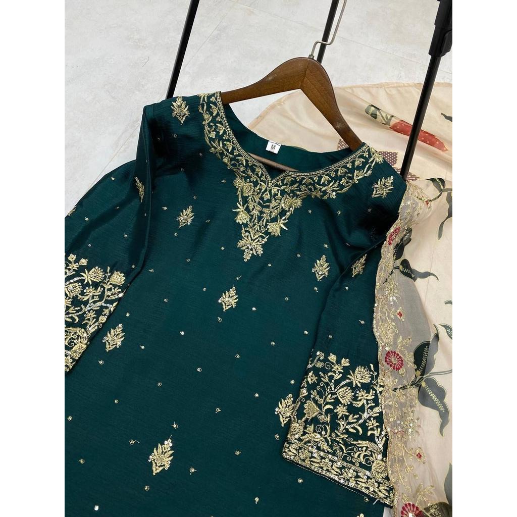 Indian Bollywood Designer Salwar Kameez Paksiatni Beautiful Ethnic Sharara Suit