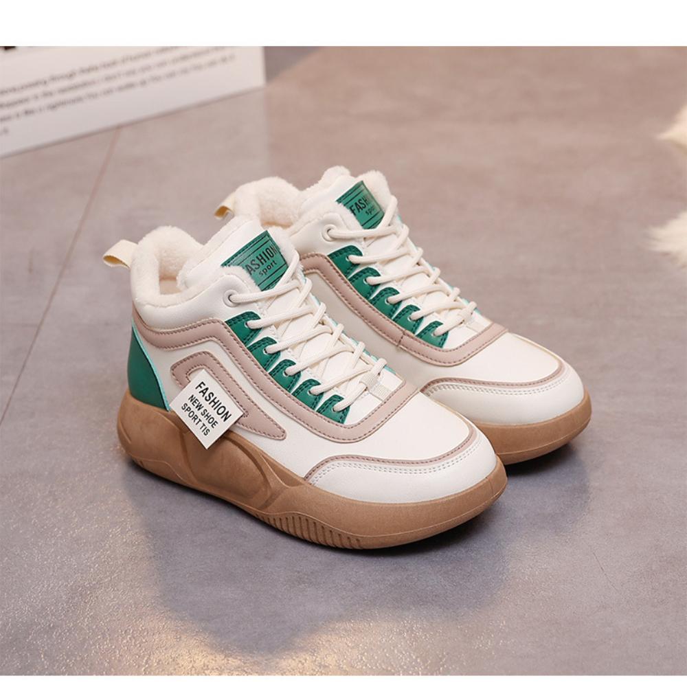 Women's Snow Boots, Artificial Short Plush Plastic Low Heel, Autumn and Winter New Style, Thick Soled Versatile Cotton Shoes