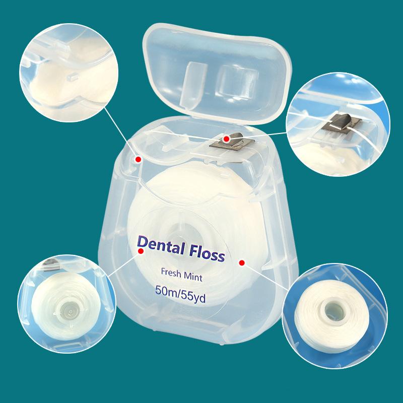 50M Portable Floss Care Picks Tooth Cleaning Tool With Case Practical Health Hygiene Supplies Oral Care