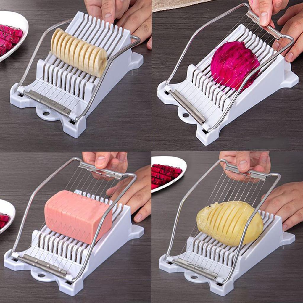 Luncheon Meat Fruit Cheese Egg Salad ABS Stainless Easy To Multifunctional Kitchen Home and Commercial White Slicer, Cutter, Slicer, Cutter, Tool,