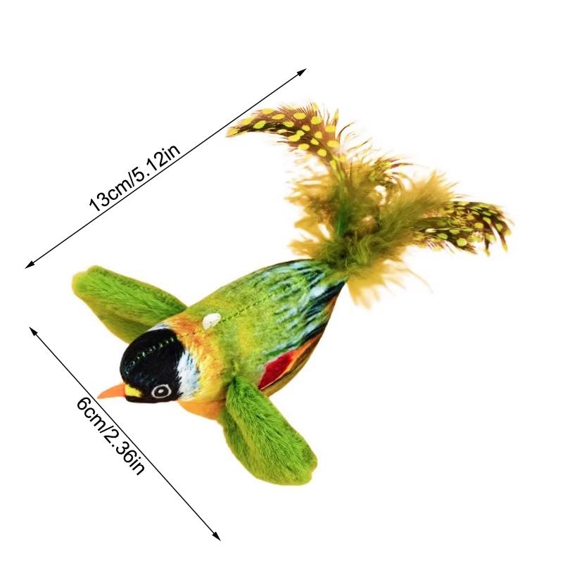Realistic Simulation Plush Bird Cat Toy For Cats And Dogs Birds Catnip Toy Electric Squeaky Simulation Bird Plush Toys