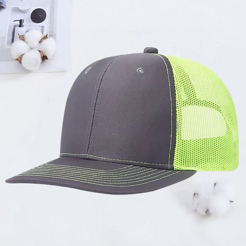 Micro-curved mesh hat Richardson 112 truck driver hat outdoor sun protection shade color matching baseball hat