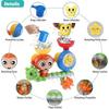 Bath Toys for Toddlers Kids Babies 1 2 3 Year Old Boys Girls Bathtub Toy with 2 Toy Cups Strong Suction Cups Ideas Color Box