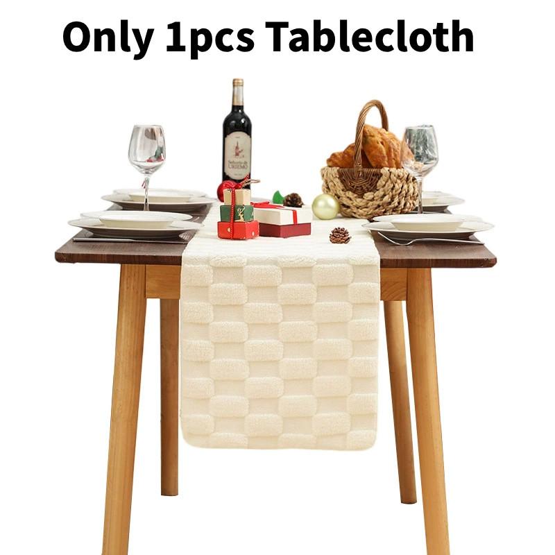 

Christmas Theme Plush Tablecloth With Long Rectangular Shape For Seasonal Celebrations 33x93cm