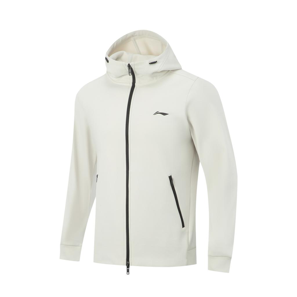 Li Ning Fitness Series Hooded Logo Letter Stitching Sweatshirt Jacket Men jackets AWDVC39-1