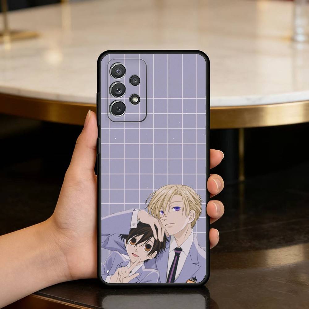 Ouran High School Host Club Phone Case For Samsung Galaxy A73,A72,A71,A70,A53,A52,A51,Soft Silicone Black Cover
